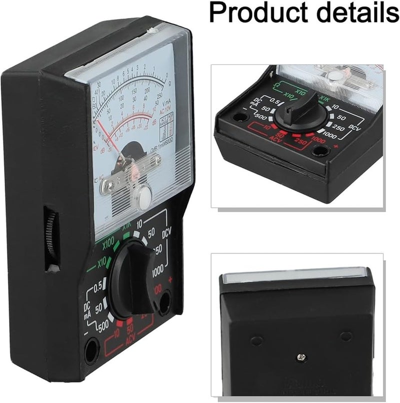 مقياس متعدد تماثلي DC AC 1000V فولتميتر 250mA أميتر بمقياس أوم x1K للاختبارات الكهربائية - Image 5
